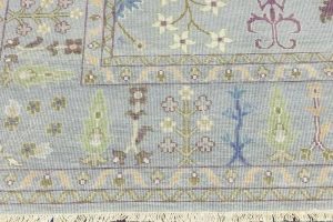 Muted Colors Floral 8X11 Oushak Chobi Oriental Rug