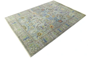 Muted Colors Floral 8X11 Oushak Chobi Oriental Rug