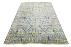 Muted Colors Floral 8X11 Oushak Chobi Oriental Rug