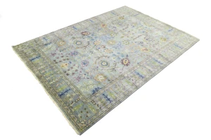 Muted Colors Floral 8X11 Oushak Chobi Oriental Rug