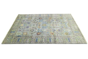 Muted Colors Floral 8X11 Oushak Chobi Oriental Rug