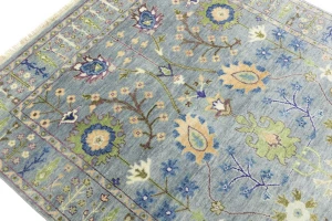 Muted Colors Floral 5X8 Oushak Chobi Oriental Rug