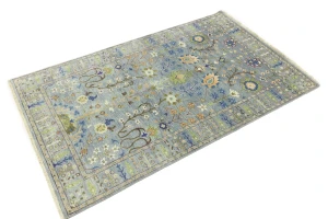 Muted Colors Floral 5X8 Oushak Chobi Oriental Rug