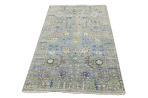 Muted Colors Floral 5X8 Oushak Chobi Oriental Rug