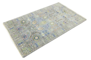 Muted Colors Floral 5X8 Oushak Chobi Oriental Rug