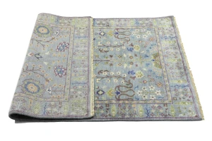 Muted Colors Floral 4X6 Oushak Chobi Oriental Rug