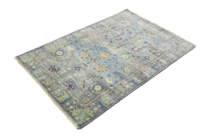 Muted Colors Floral 4X6 Oushak Chobi Oriental Rug