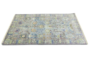 Muted Colors Floral 4X6 Oushak Chobi Oriental Rug