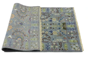 Muted Colors Floral 3X5 Oushak Chobi Oriental Rug