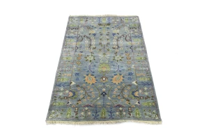 Muted Colors Floral 3X5 Oushak Chobi Oriental Rug