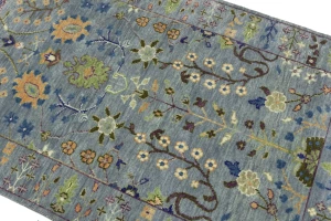 Muted Colors Floral 3X5 Oushak Chobi Oriental Rug