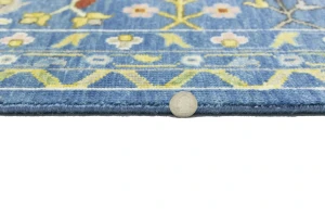 Blue Floral Traditional 12X15 Oushak Chobi Oriental Rug