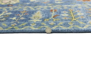 Blue Floral Traditional 8X11 Oushak Chobi Oriental Rug