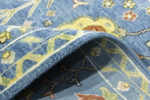 Blue Floral Traditional 8X10 Oushak Chobi Oriental Rug