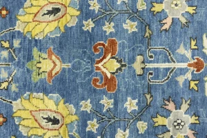 Blue Floral Traditional 8X10 Oushak Chobi Oriental Rug