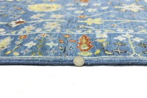 Blue Floral Traditional 4X6 Oushak Chobi Oriental Rug
