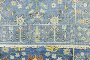 Blue Floral Traditional 2'5x6 Osh Chobi Oriental Runner Rug