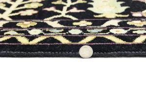 Black Floral Traditional 12X15 Oushak Chobi Oriental Rug