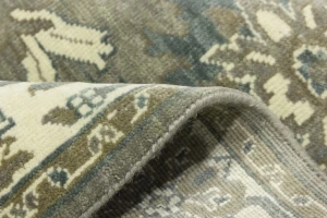 Taupe Floral 5X8 Osh Chobi Peshawar Oriental Rug