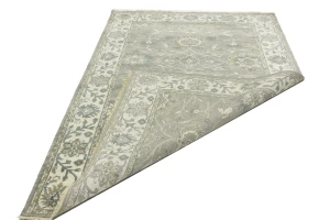 Taupe Floral 5X8 Osh Chobi Peshawar Oriental Rug