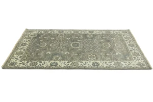 Taupe Floral 5X8 Osh Chobi Peshawar Oriental Rug