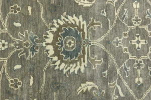 Taupe Floral 5X8 Osh Chobi Peshawar Oriental Rug