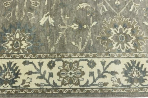 Taupe Floral 5X8 Osh Chobi Peshawar Oriental Rug