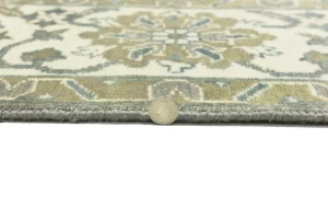 Taupe Floral 8X8 Osh Chobi Peshawar Oriental Square Rug