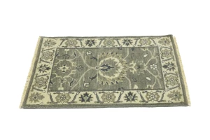Taupe Floral 2X3 Osh Chobi Peshawar Oriental Rug