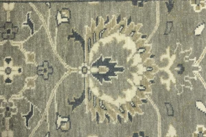 Taupe Floral 2X3 Osh Chobi Peshawar Oriental Rug