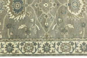 Taupe Floral 3X5 Osh Chobi Peshawar Oriental Rug