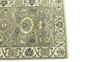 Taupe Floral 2'6X9'8 Osh Chobi Peshawar Oriental Runner Rug