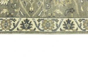 Taupe Floral 2'6X9'8 Osh Chobi Peshawar Oriental Runner Rug