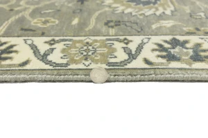 Taupe Floral 2'6X9'8 Osh Chobi Peshawar Oriental Runner Rug