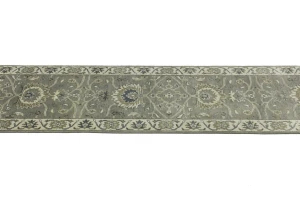 Taupe Floral 2'5X13'5 Osh Chobi Peshawar Oriental Runner Rug