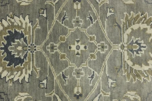 Taupe Floral 2'5X13'5 Osh Chobi Peshawar Oriental Runner Rug