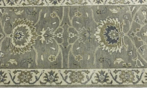 Taupe Floral 2'5X13'5 Osh Chobi Peshawar Oriental Runner Rug