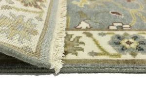 Blue-gray Floral Osh Chobi 2x3 Oriental Area Rug