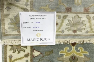 Blue-gray Floral Osh Chobi 2x3 Oriental Area Rug