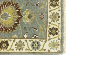 Blue-gray Floral Osh Chobi 2x3 Oriental Area Rug