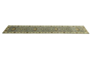 Blue-gray Floral Osh Chobi 2'5X14 Oriental Runner Rug