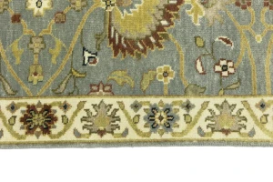 Blue-gray Floral Osh Chobi 2'5X14 Oriental Runner Rug