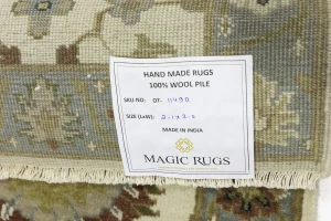 Cream Floral 2X3 Osh Chobi Oriental Rug