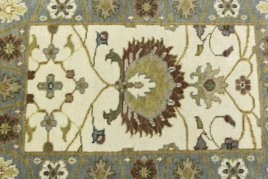 Cream Floral 2X3 Osh Chobi Oriental Rug
