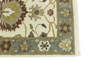 Cream Floral 2X3 Osh Chobi Oriental Rug