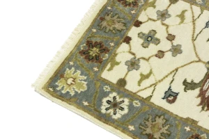 Cream Floral 2X3 Osh Chobi Oriental Rug