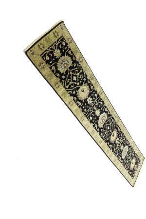Black Floral Traditional 2'7X11'9 Osh Chobi Oriental Runner Rug
