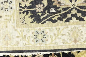 Black Traditional Floral 4x6 Oushak Chobi Oriental Rug