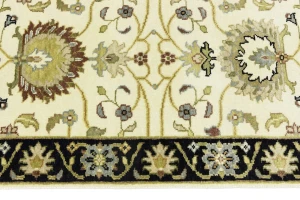 Cream Floral Transitional 2'5X12 Oushak Chobi Oriental Runner Rug
