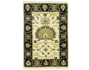 Cream Floral Traditional 2X3 Oushak Chobi Oriental Rug
